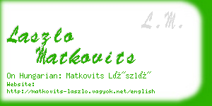 laszlo matkovits business card